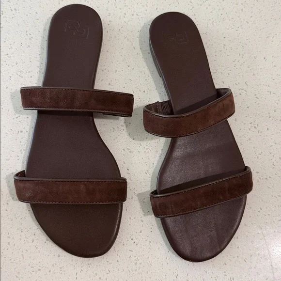 Reformation Lenora Flat Sandal Brown - Size 6 - Picture 4 of 6